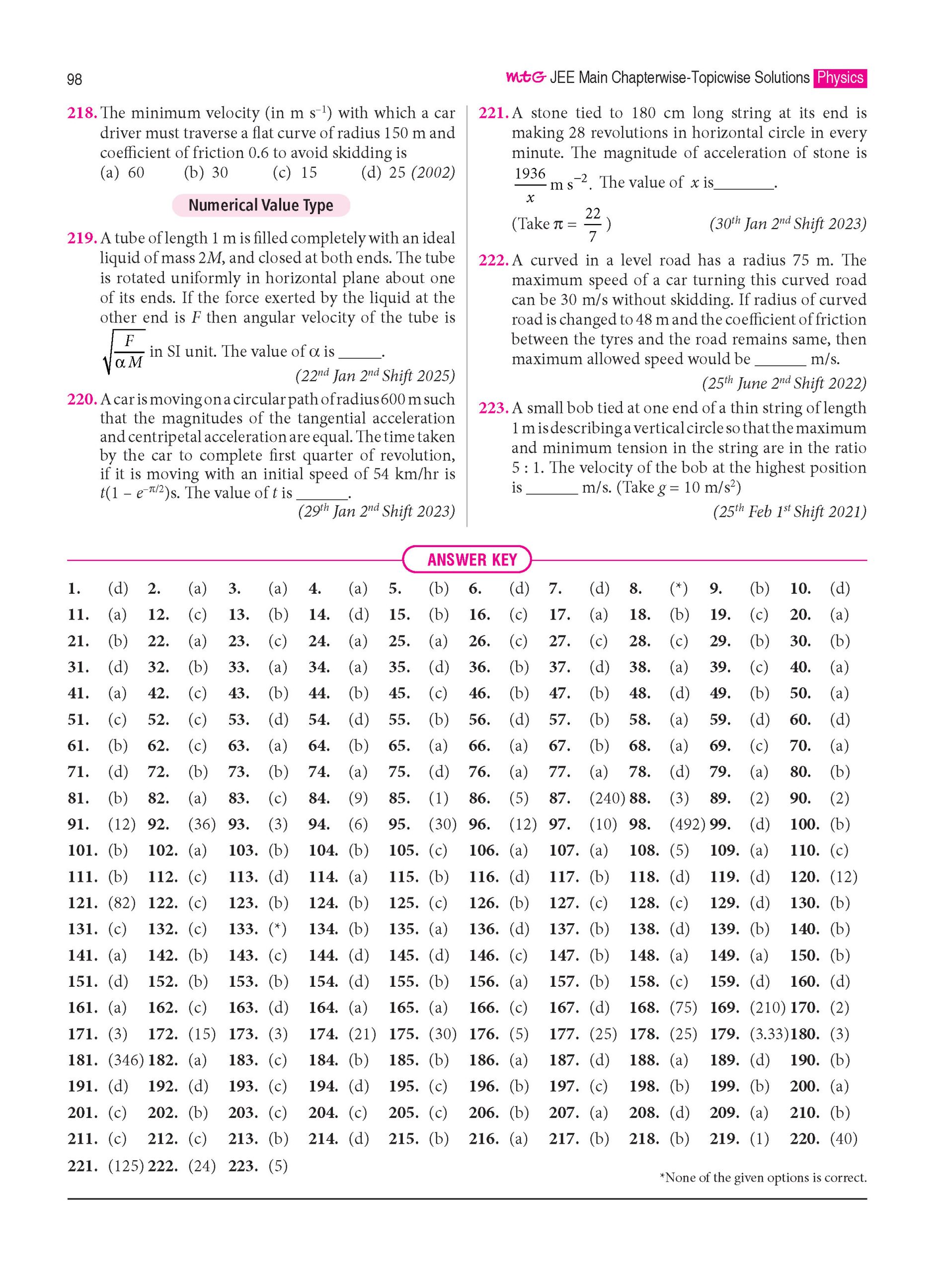 25 Years JEE MAIN Chapterwise Topicwise (2026-2002) - Physics For 2027 Exam