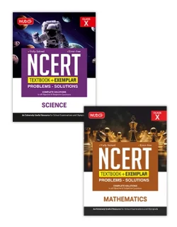 NCERT Textbook + Exemplar Problems Solutions Mathematics and Science Combo-Class 10
