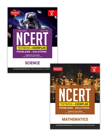 NCERT Textbook + Exemplar Problems Solutions Mathematics and Science Combo-Class 10