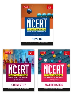 NCERT Textbook + Exemplar Problems Solutions PCM Combo- Class 11