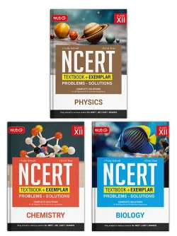 NCERT Textbook  + Exemplar Problems Solutions Physics, Chemistry and Biology Combo - Class 12