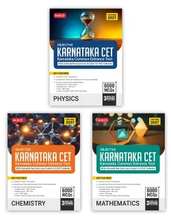 Objective Karnataka CET Physics, Chemistry and Mathematics for 2027 KCET Exam with Previous 10 Years Solved Question Papers