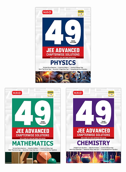 49 Years JEE Advanced (2026-1978) PYQ For 2026 Exam - Physics, Chemistry and Mathematics Combo