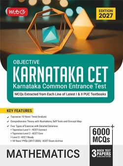 Objective Karnataka CET Mathematics Book For 2027 KCET Exam with Previous 10 Years Solved Question Papers