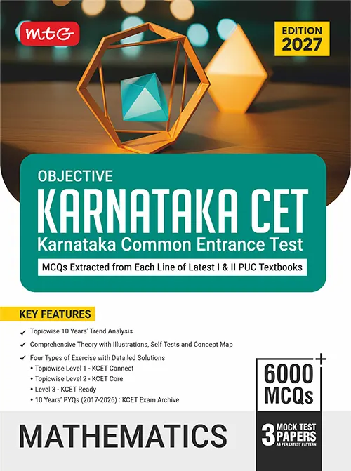 Objective Karnataka CET Mathematics Book For 2027 KCET Exam with Previous 10 Years Solved Question Papers
