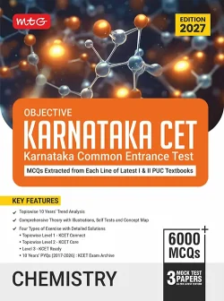Objective Karnataka CET Chemistry Book For 2027 KCET Exam with Previous 10 Years Solved Question Papers