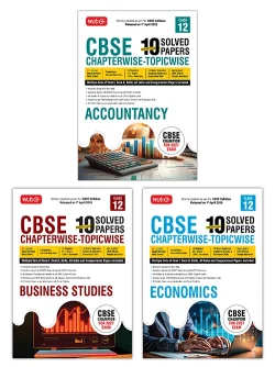 CBSE 10 Years (2026-2017) Chapterwise Topicwise Solved Papers Class 12 Accountancy, Business Studies, Economics (Set of 3) - CBSE Champion For 2027 Exam