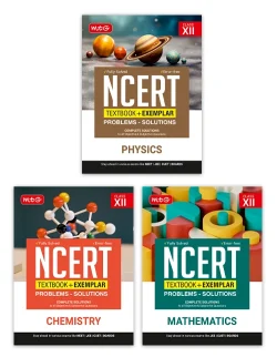 NCERT Textbook + Exemplar Problems Solutions PCM Combo- Class 12