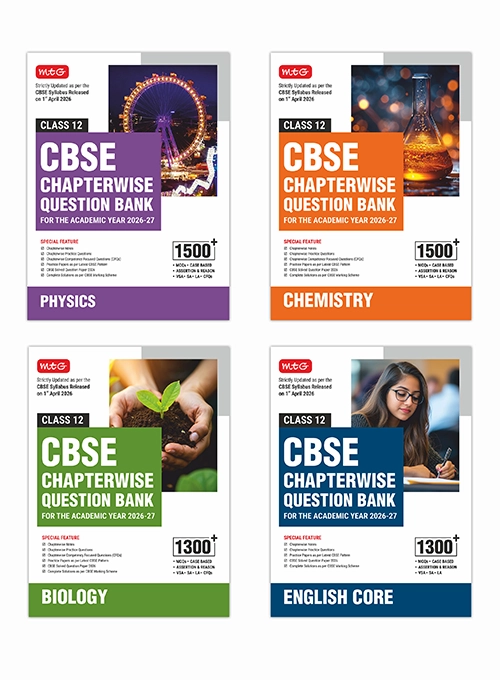 CBSE Chapterwise Question Bank Class 12 - Physics, Chemistry, Biology and English (For 2027 Board Exam)