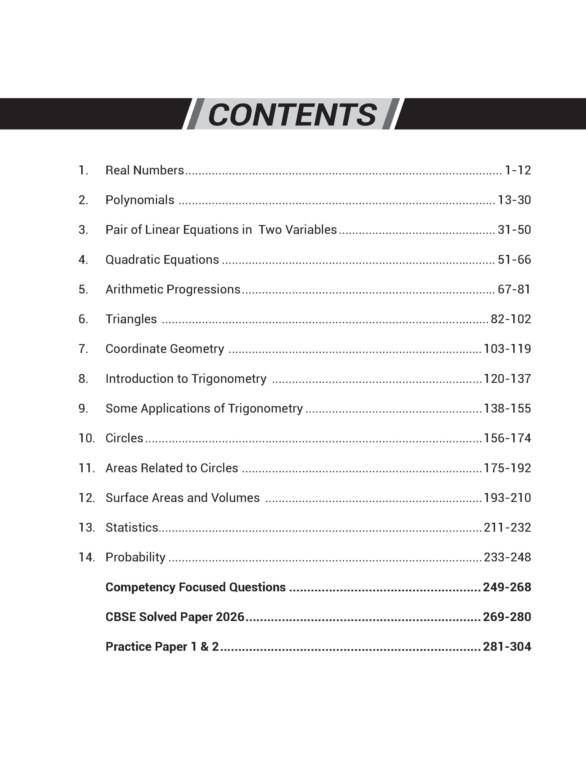 Class 10 – CBSE Chapterwise Question Bank Mathematics For 2027 Board Exam