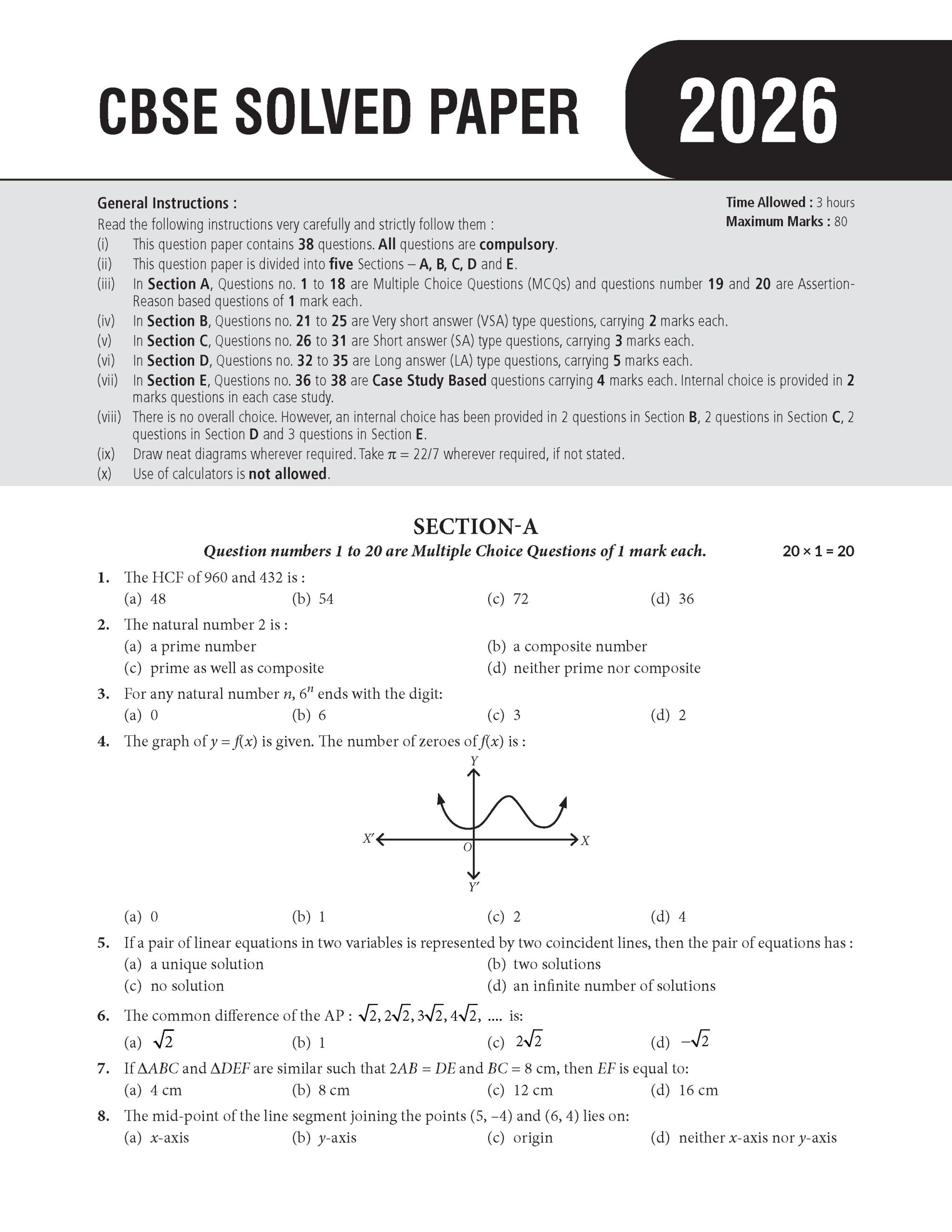 Class 10 – CBSE Chapterwise Question Bank Mathematics For 2027 Board Exam