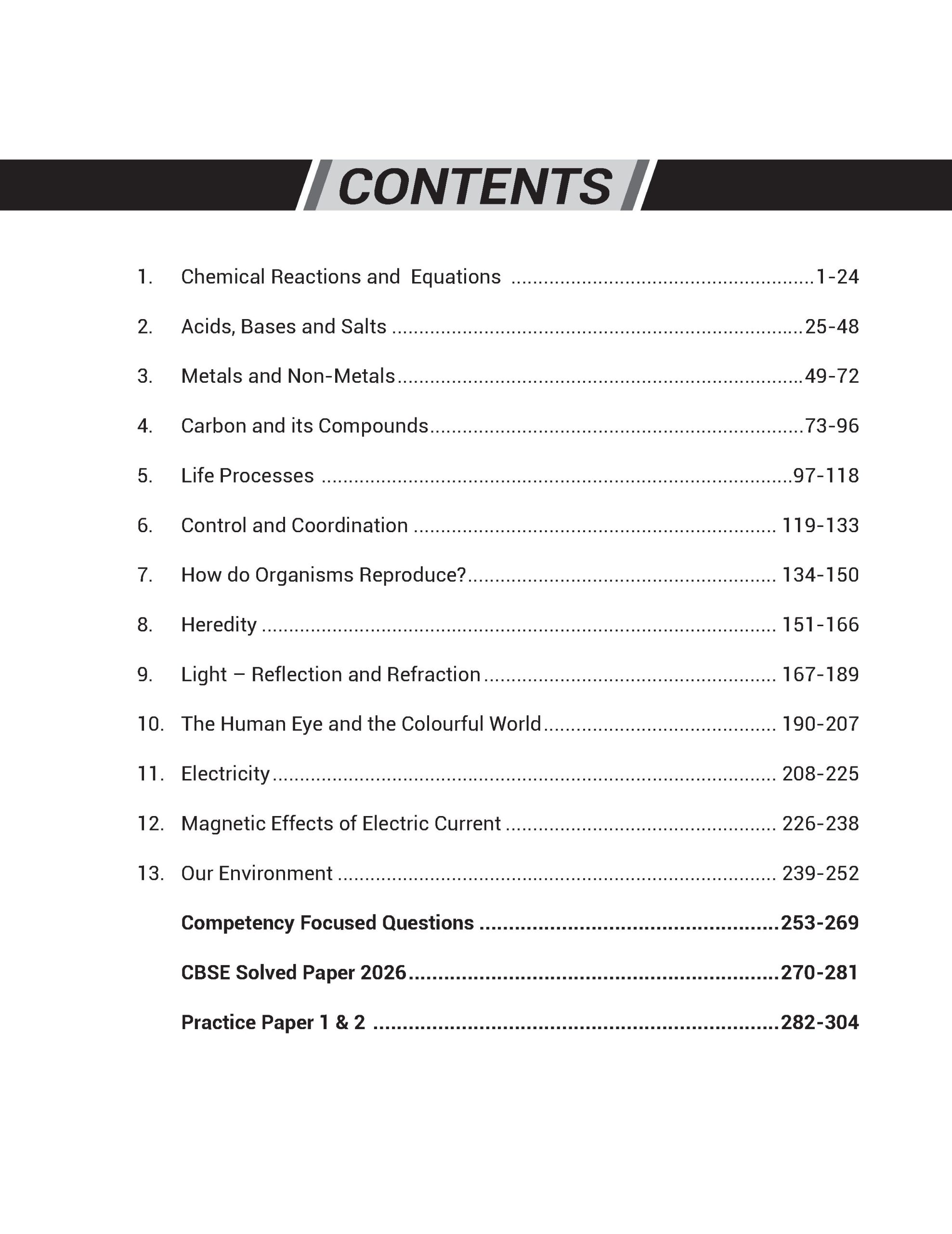 Class 10 – CBSE Chapterwise Question Bank Science For 2027 Board Exam