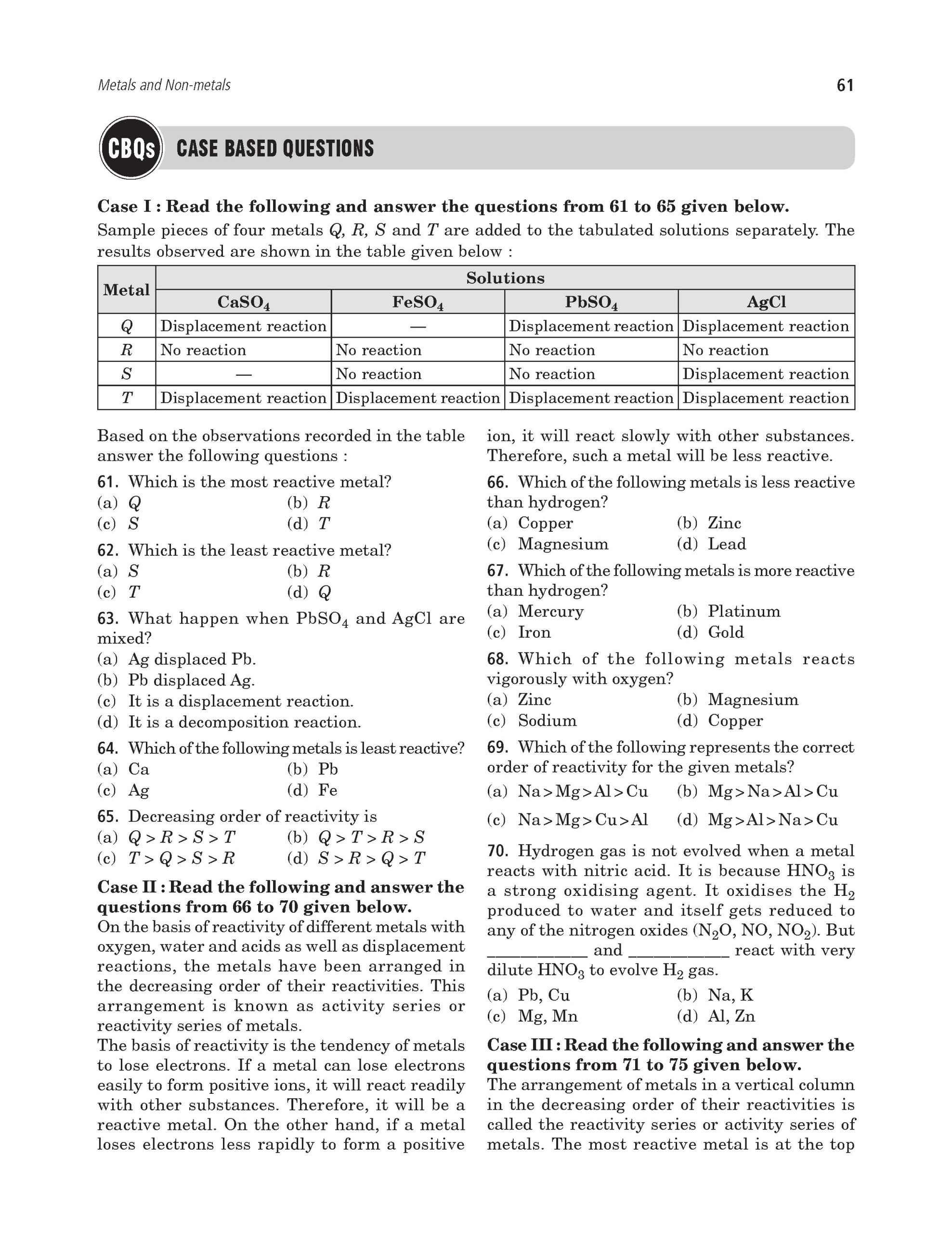 Class 10 – CBSE Chapterwise Question Bank Science For 2027 Board Exam