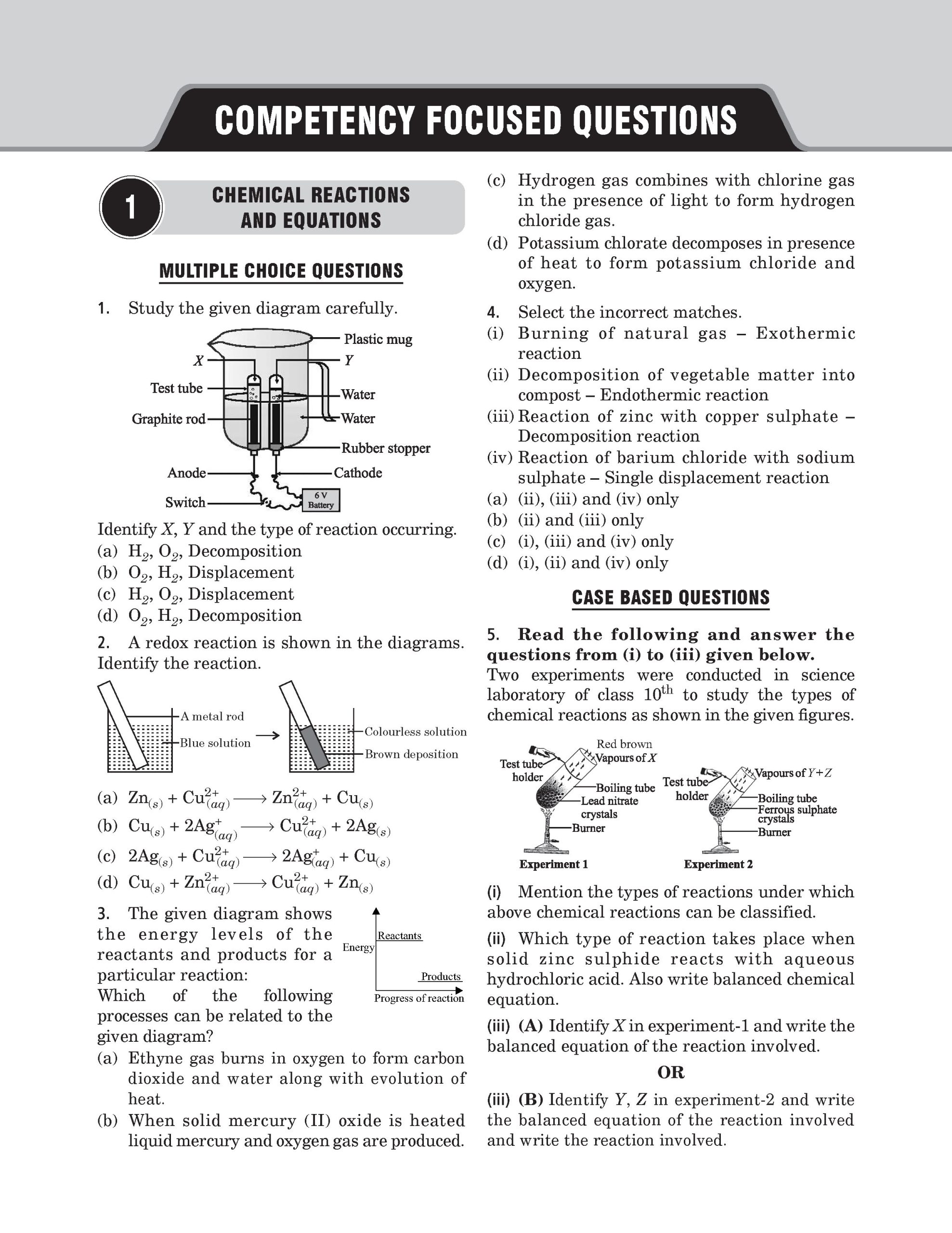 Class 10 – CBSE Chapterwise Question Bank Science For 2027 Board Exam